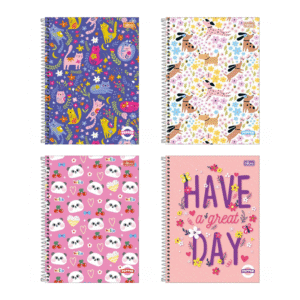 CADERNO 1 MATÉRIA ESPIRAL TILIBRA PEPPER FEMININO