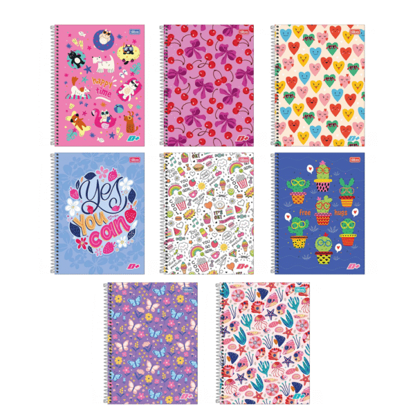 CADERNO 16 MATÉRIAS ESPIRAL TILIBRA D+ FEM.