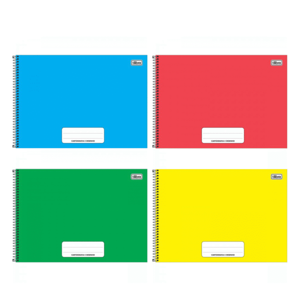 CADERNO CARTOGRAFIA/DESENHO DE CAPA DURA PEPPER LISA CORES