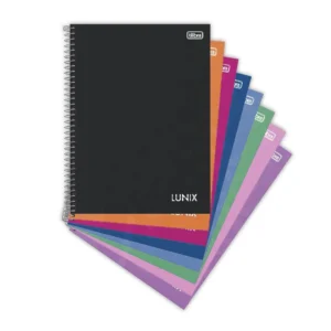 CADERNO 10 MATÉRIAS ESPIRAL TILIBRA LUNIX CORES