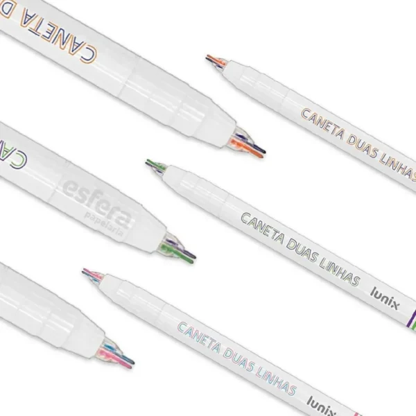 CANETA DUAS LINHAS TILIBRA LUNIX SORTIDAS