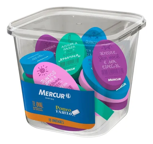 BORRACHA MERCUR OVAL COLORIDA