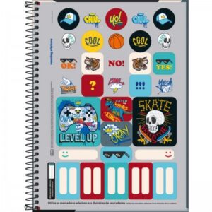 CADERNO 1 MATÉRIA ESPIRAL TILIBRA PEPPER MASCULINO