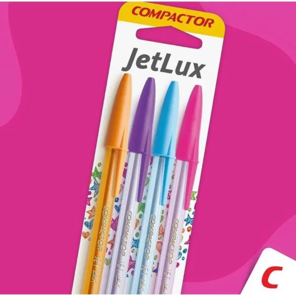 CANETA COMPACTOR JETLUX C/ 4 CORES - Imagem 4