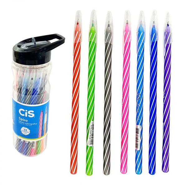 CANETA ESFEROGRÁFICA CIS SPIRO CORES AVULSA