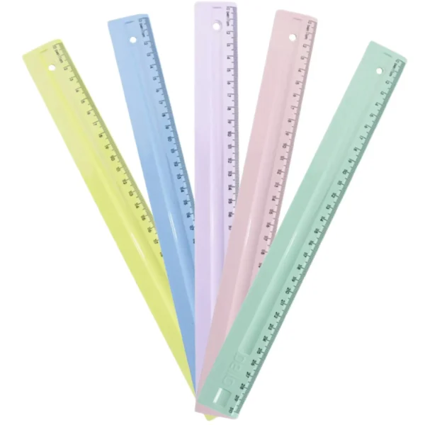 RÉGUA DELLO PASTEL CORES 30CM